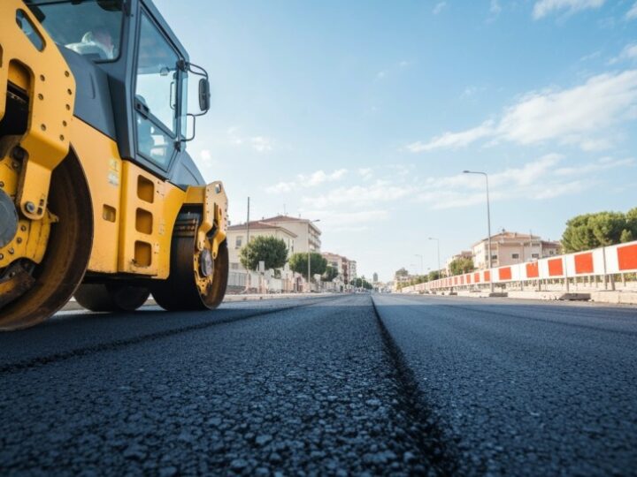 Zimowe ujęcia z budowy drogi S1 na trasie Kosztowy-Bieruń