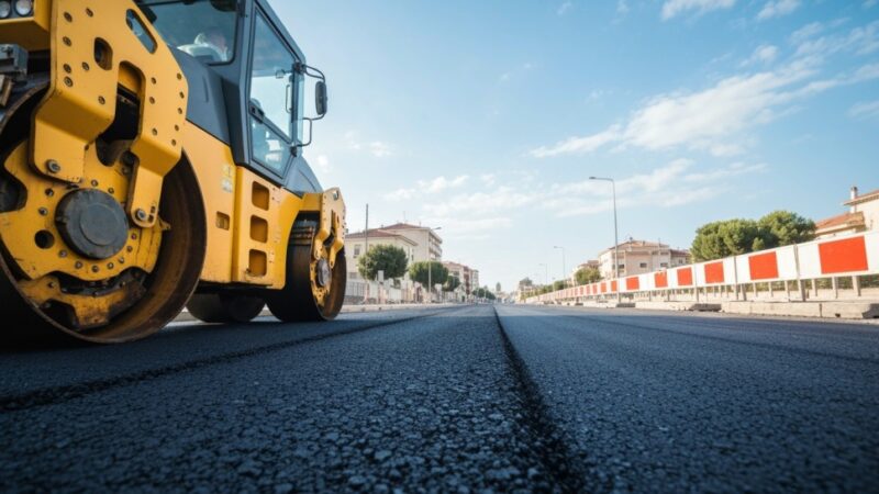 Zimowe ujęcia z budowy drogi S1 na trasie Kosztowy-Bieruń