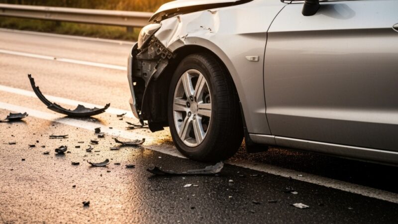 Tragedia na drodze w Bojszowach: kierowca nie żyje po wypadku