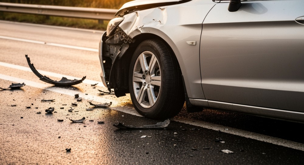 Tragedia na drodze w Bojszowach: kierowca nie żyje po wypadku